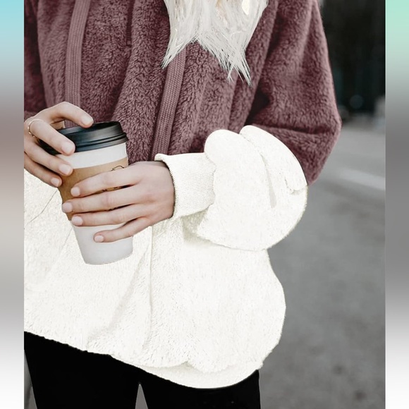 NWOT onlypuff Sherpa Pullover Sweater - Picture 3 of 4